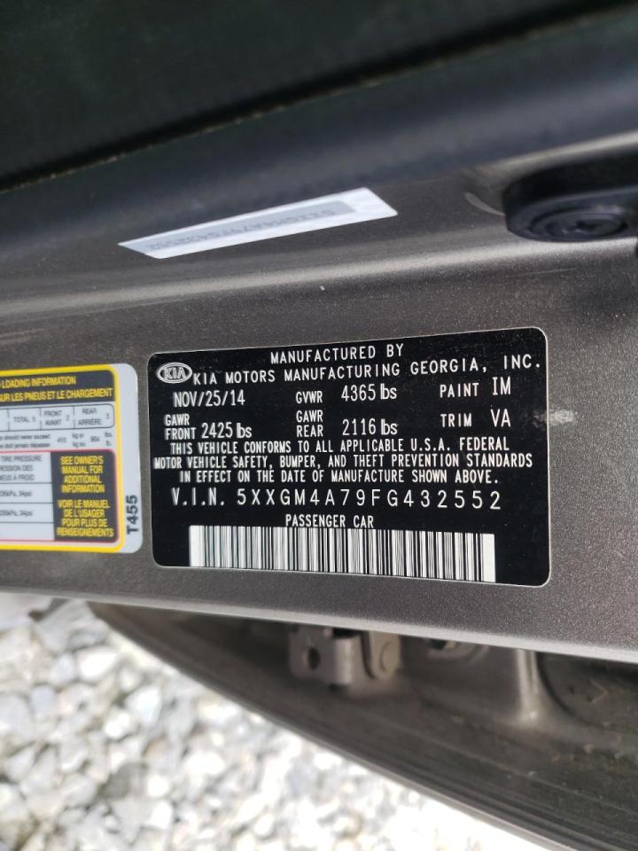 Photo 10 from auction – 2015 KIA OPTIMA LX with VIN 5XXGM4A79FG432552