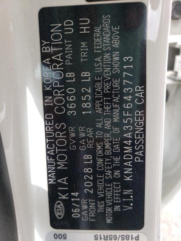 Photo 10 from auction – 2015 KIA RIO LX with VIN KNADM4A35F6437713