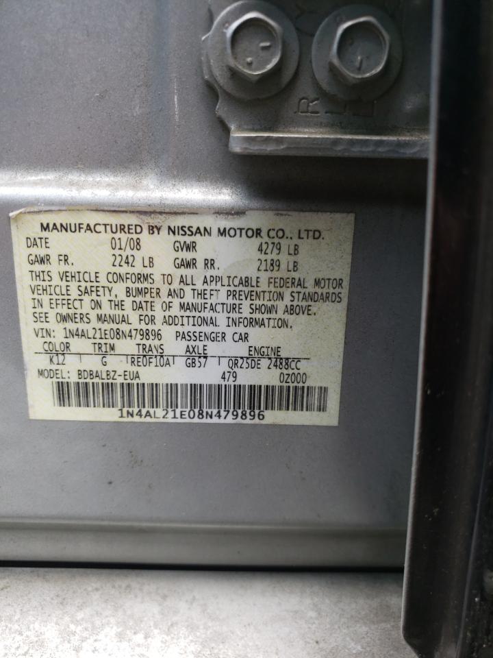 Photo 10 from auction – 2008 NISSAN ALTIMA 2.5 with VIN 1N4AL21E08N479896