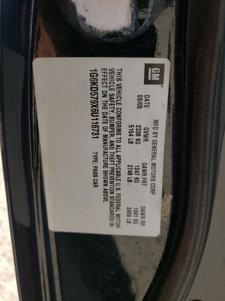 Photo 10 from auction – 2006 CADILLAC DTS with VIN 1G6KD579X6U116731