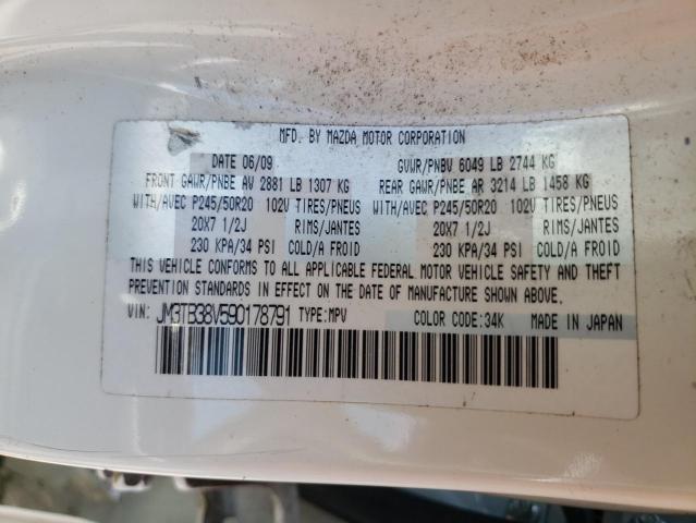 Photo 10 from auction – 2009 MAZDA CX-9 with VIN JM3TB38V590178791