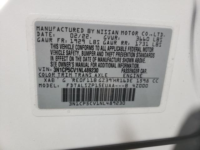 Photo 10 from auction – 2022 NISSAN KICKS with VIN 3N1CP5CV1NL489230