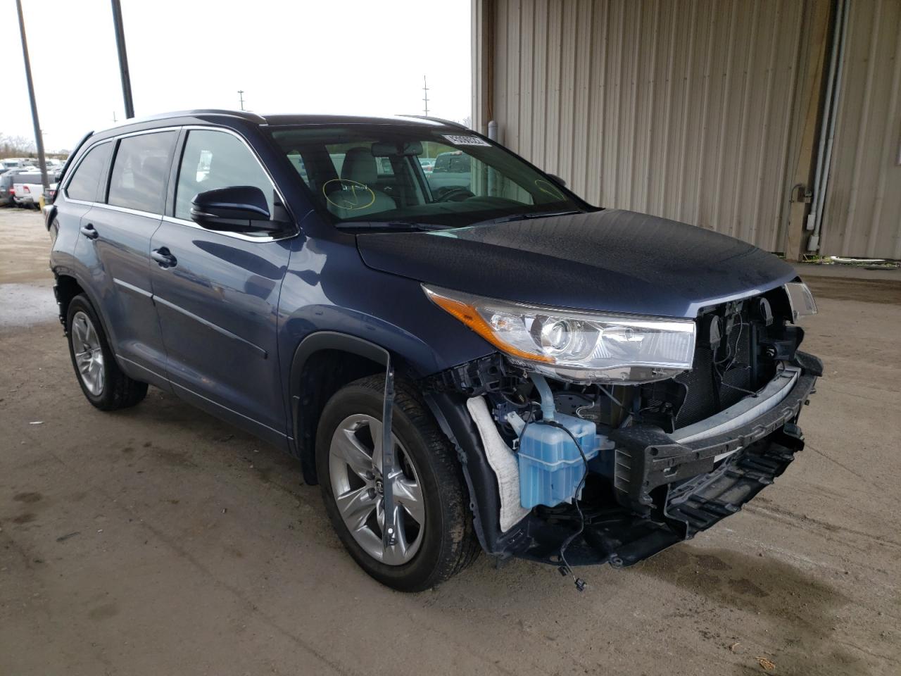 TOYOTA HIGHLANDER 2016 with VIN 5TDDKRFH2GS334891 - Photo from auction