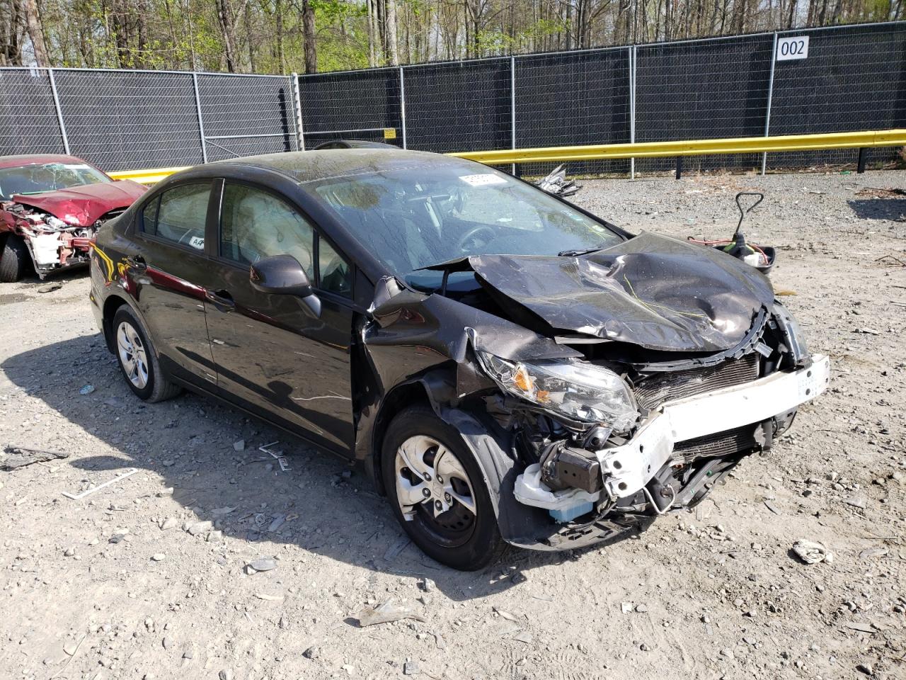 HONDA CIVIC LX 2013 with VIN 19XFB2F50DE071361 - Photo from auction