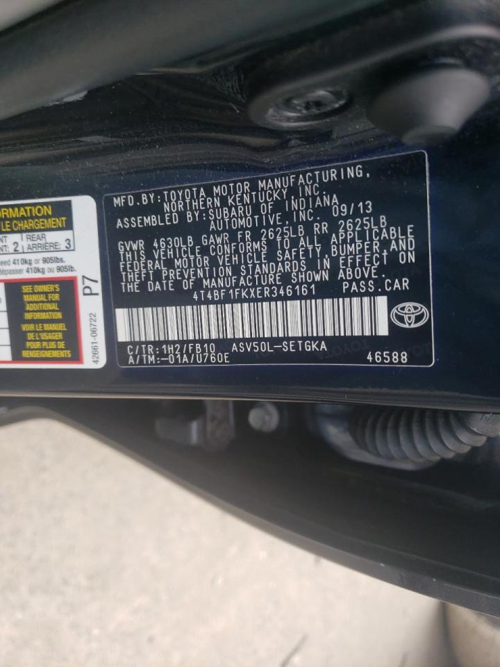 Photo 10 from auction – 2014 TOYOTA CAMRY L with VIN 4T4BF1FKXER346161