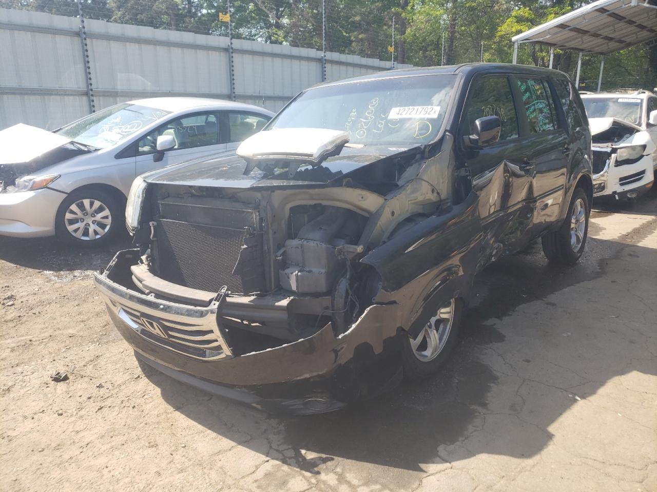 Photo 2 from auction – 2012 HONDA PILOT EXL with VIN 5FNYF3H56CB026000