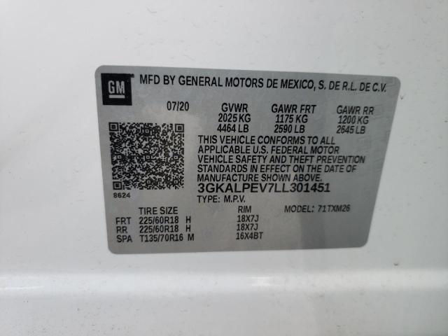 Photo 10 from auction – 2020 GMC TERRAIN SL with VIN 3GKALPEV7LL301451