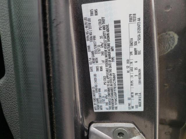 Photo 10 from auction – 2014 FORD ESCAPE S with VIN 1FMCU0F77EUC76807