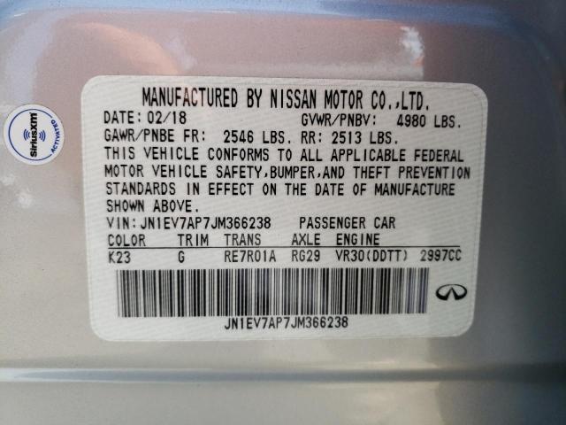 Photo 10 from auction – 2018 INFINITI Q50 LUXE with VIN JN1EV7AP7JM366238