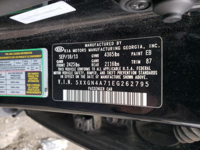 Photo 10 from auction – 2014 KIA OPTIMA EX with VIN 5XXGN4A71EG262795