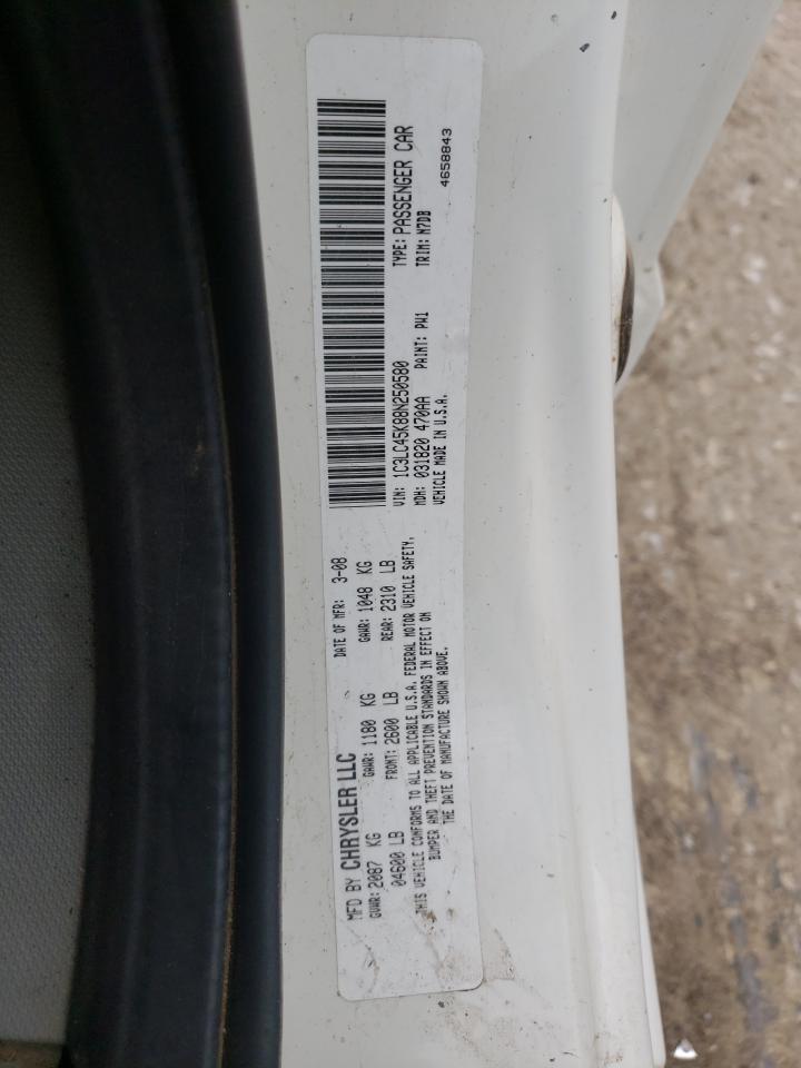 Photo 10 from auction – 2008 CHRYSLER SEBRING with VIN 1C3LC45K88N250580