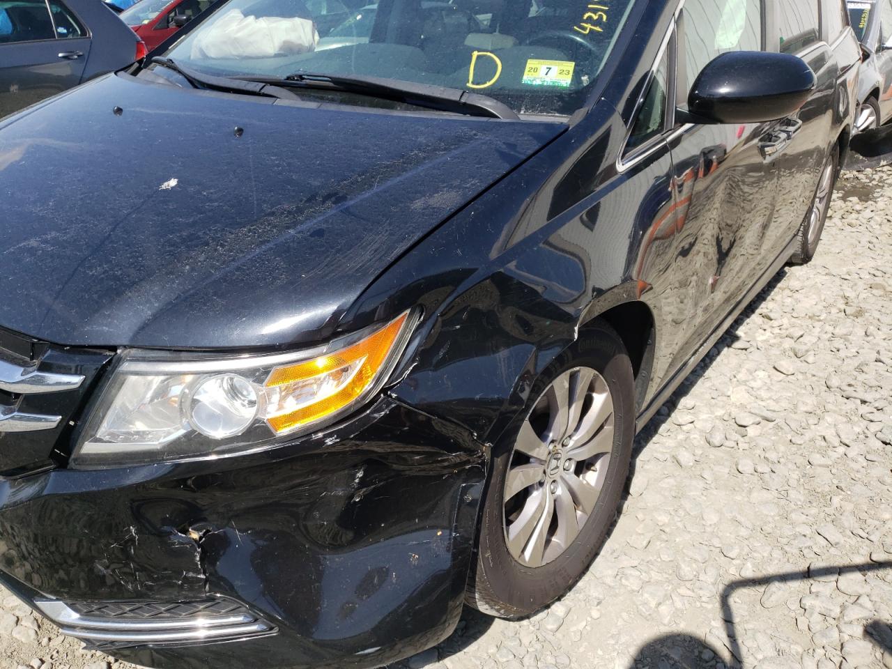 Photo 9 from auction – 2014 HONDA ODYSSEY EX with VIN 5FNRL5H63EB066121