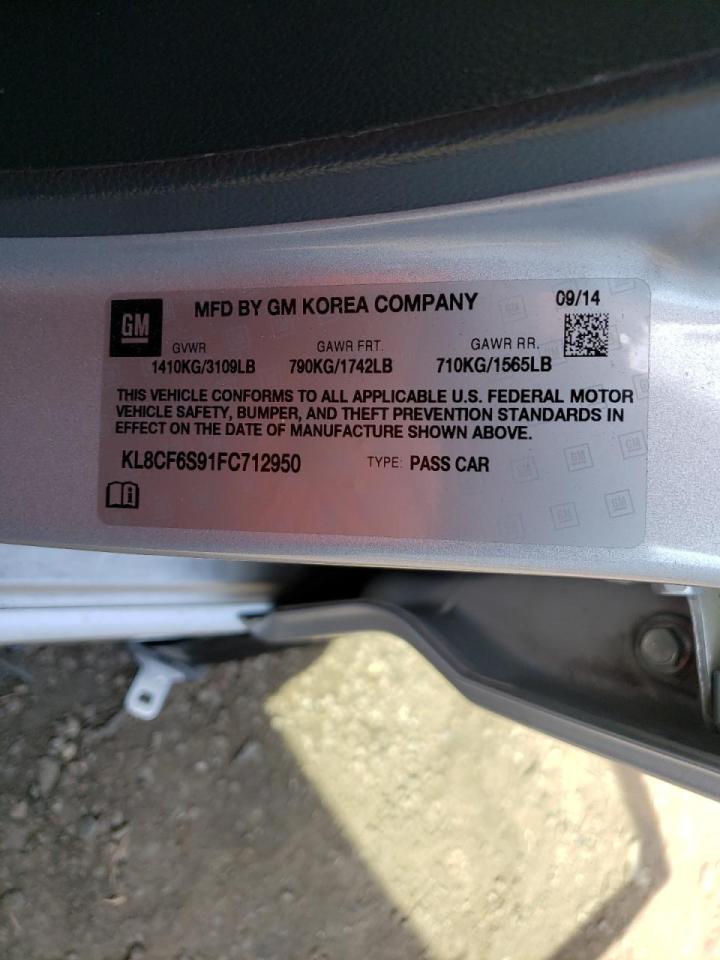 Photo 10 from auction – 2015 CHEVROLET SPARK 2LT with VIN KL8CF6S91FC712950