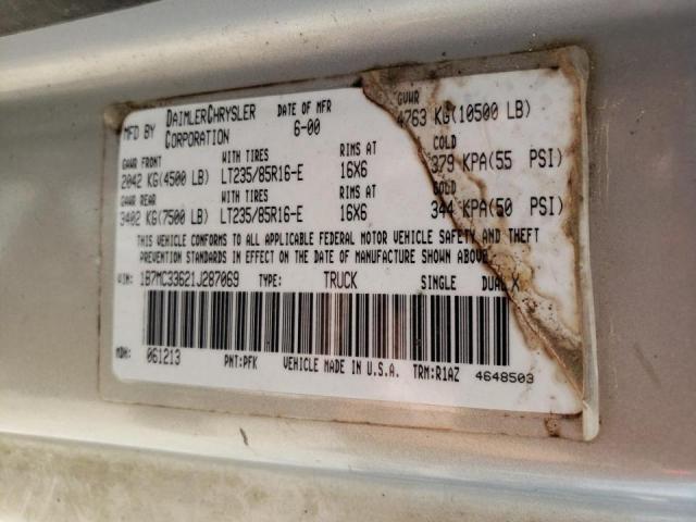 Photo 10 from auction – 2001 DODGE RAM 3500 with VIN 1B7MC33621J287069