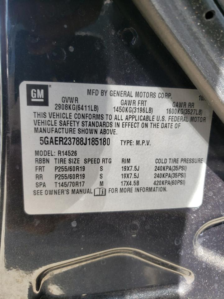 Photo 10 from auction – 2008 BUICK ENCLAVE CX with VIN 5GAER23788J185180