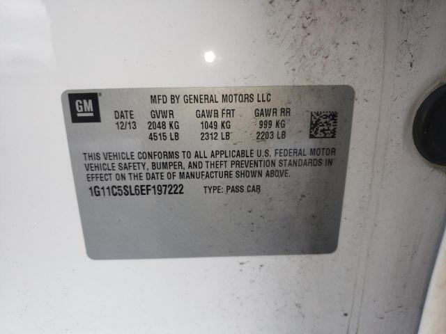 Photo 10 from auction – 2014 CHEVROLET MALIBU 1LT with VIN 1G11C5SL6EF197222