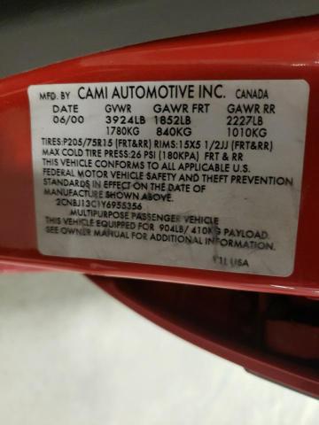 Photo 10 from auction – 2000 CHEVROLET TRACKER with VIN 2CNBJ13C1Y6955356