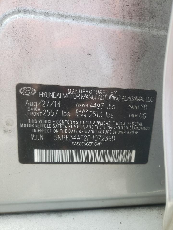 Photo 10 from auction – 2015 HYUNDAI SONATA SPO with VIN 5NPE34AF2FH072398