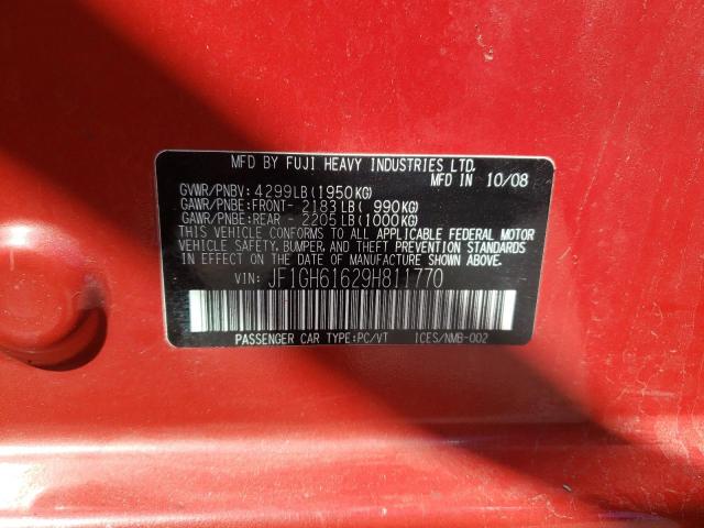 Photo 10 from auction – 2009 SUBARU IMPREZA 2. with VIN JF1GH61629H811770