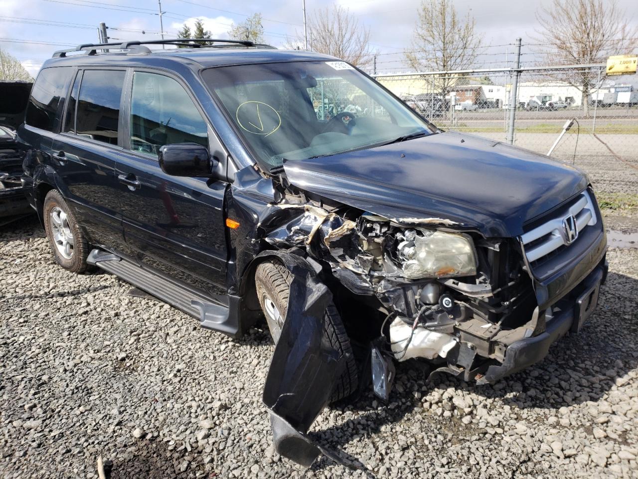HONDA PILOT EX 2006 with VIN 2HKYF18746H552606 - Photo from auction
