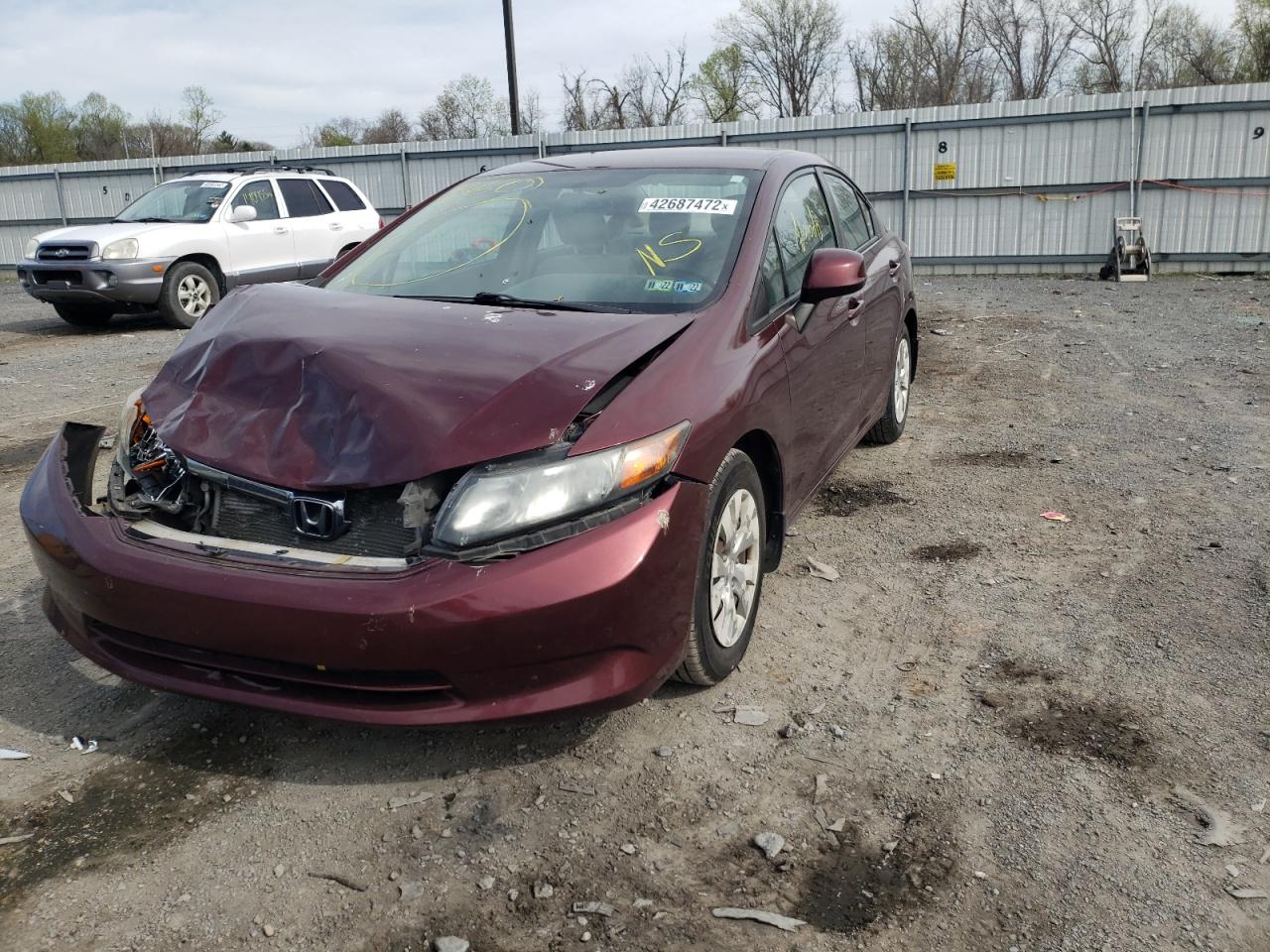 Photo 2 from auction – 2012 HONDA CIVIC LX with VIN 19XFB2F57CE386799