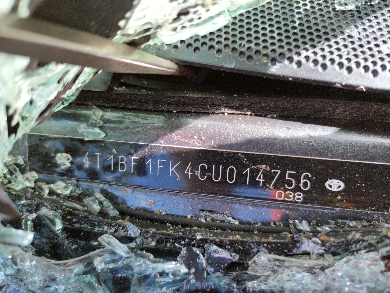Photo 10 from auction – 2012 TOYOTA CAMRY BASE with VIN 4T1BF1FK4CU014756