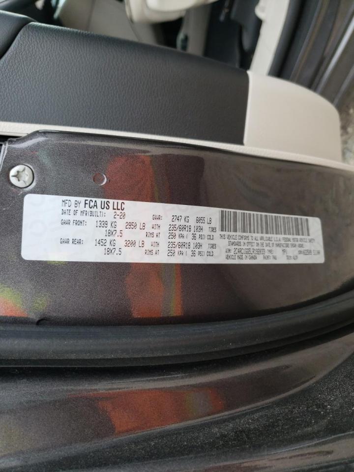 Photo 10 from auction – 2020 CHRYSLER PACIFICA L with VIN 2C4RC1GG5LR192033