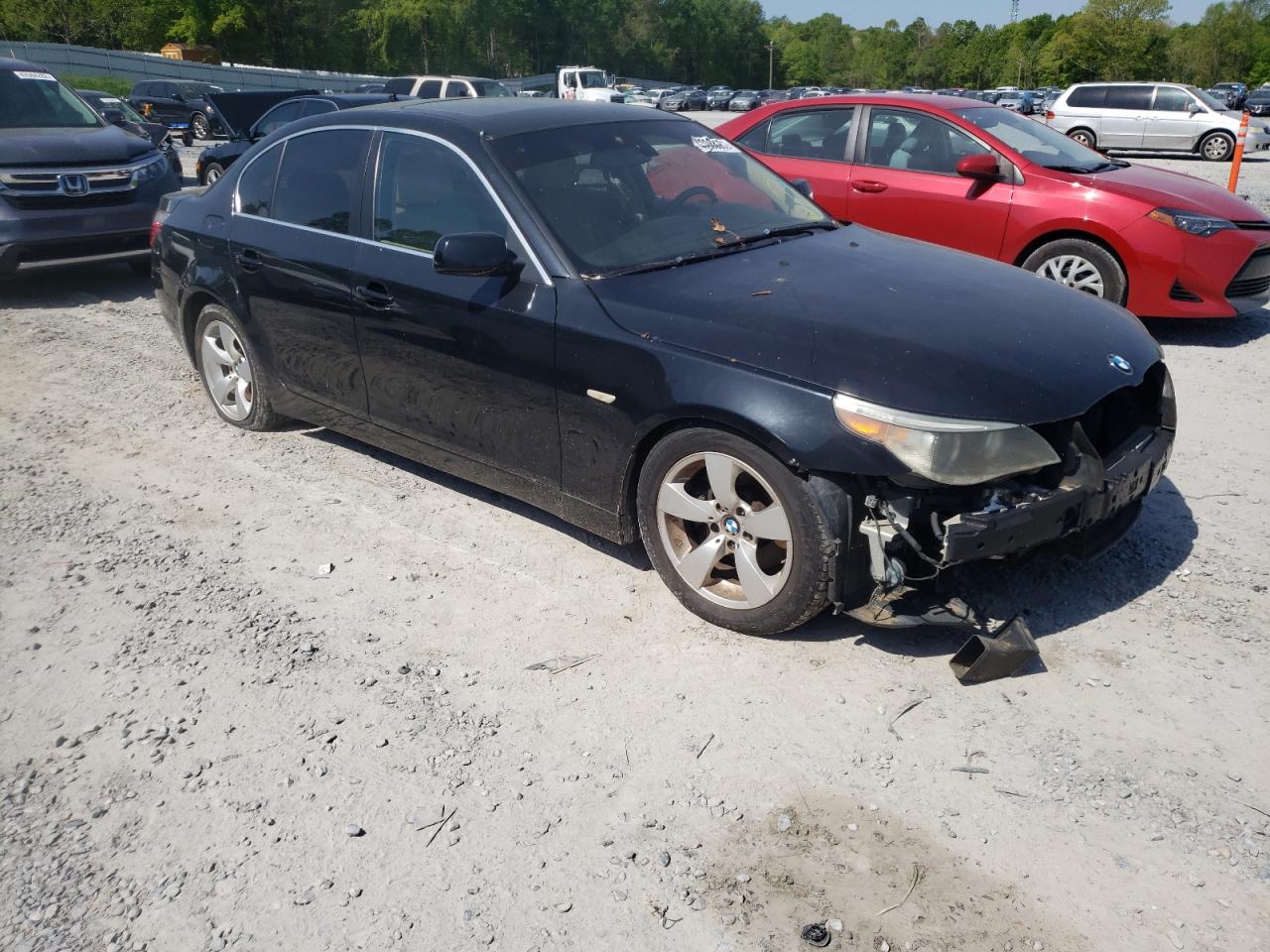 BMW 525 I 2007 with VIN WBANE53587CW64774 - Photo from auction