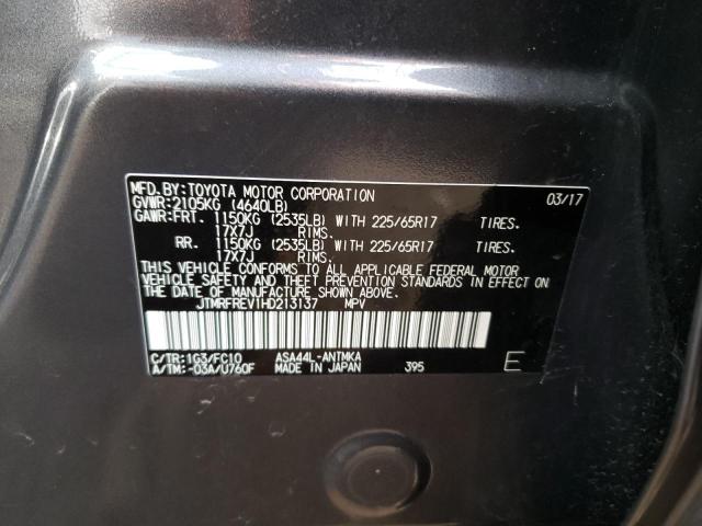Photo 10 from auction – 2017 TOYOTA RAV4 XLE with VIN JTMRFREV1HD213137