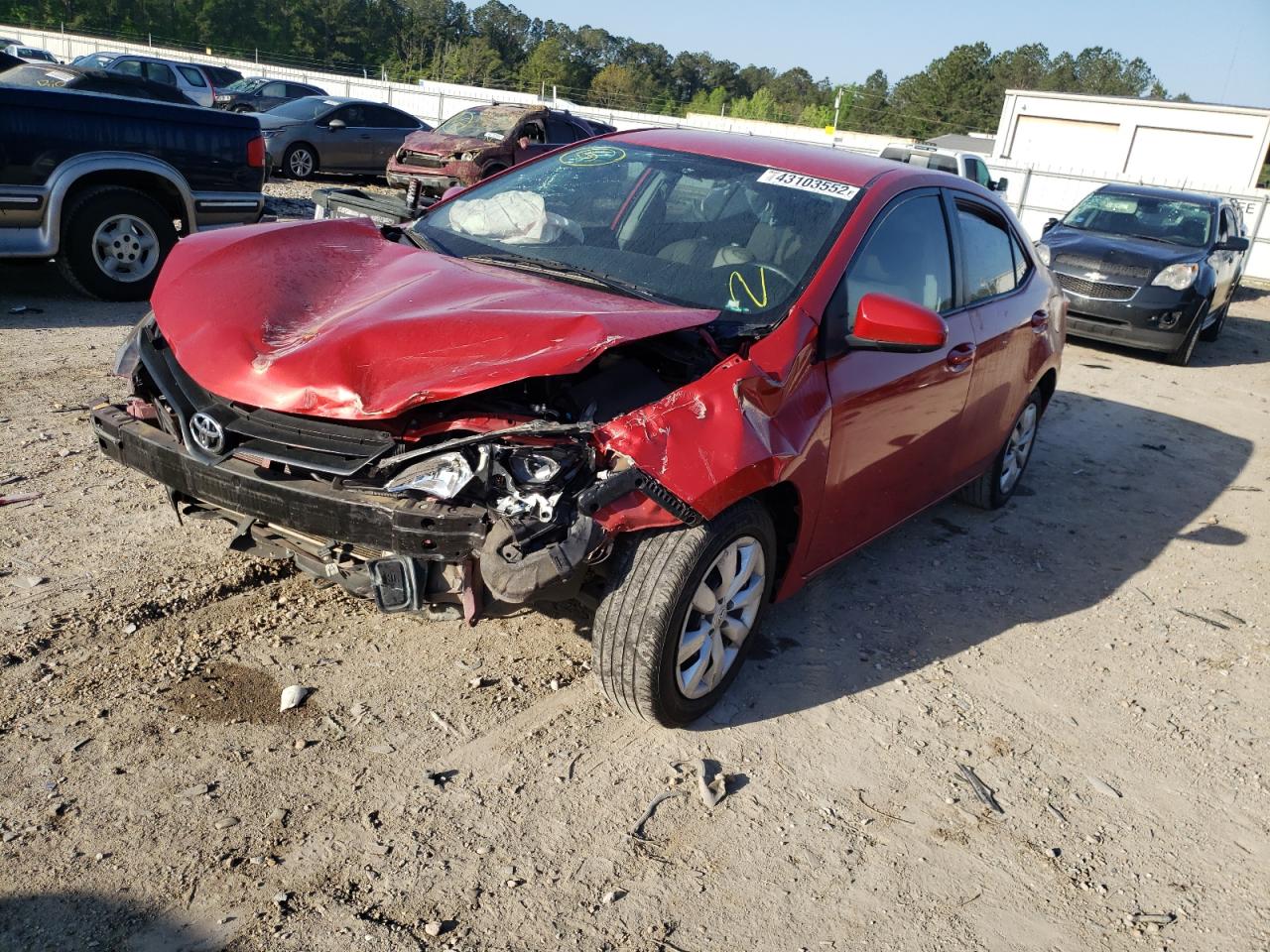 Photo 2 from auction – 2016 TOYOTA COROLLA L with VIN 5YFBURHE4GP514967