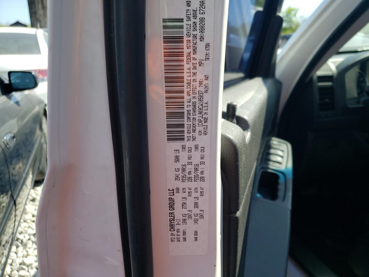 Photo 10 from auction – 2012 JEEP LIBERTY SP with VIN 1C4PJLAK0CW105037