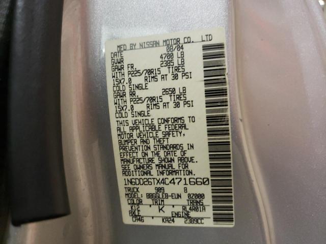 Photo 10 from auction – 2004 NISSAN FRONTIER K with VIN 1N6DD26TX4C471660