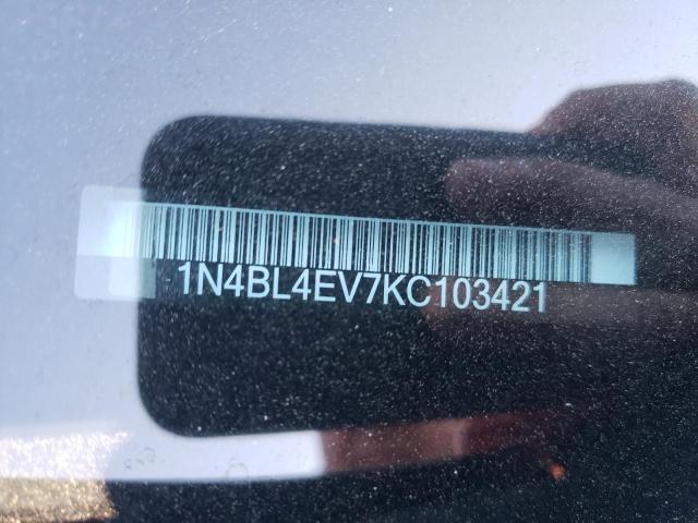 Photo 10 from auction – 2019 NISSAN ALTIMA SL with VIN 1N4BL4EV7KC103421