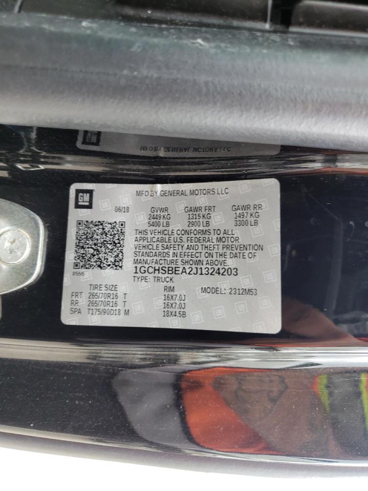 Photo 10 from auction – 2018 CHEVROLET COLORADO with VIN 1GCHSBEA2J1324203