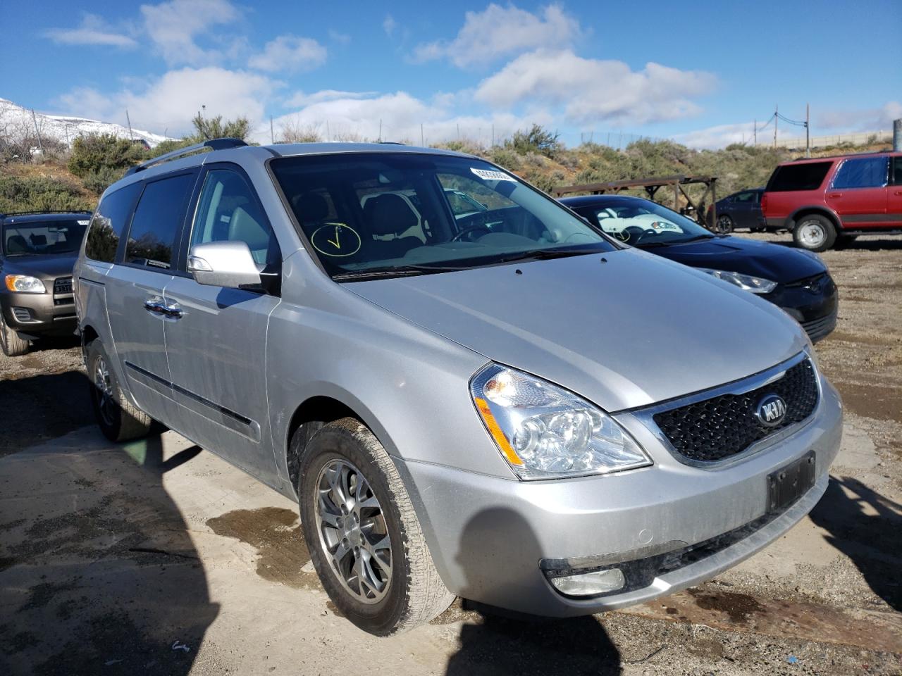 KIA SEDONA EX 2014 with VIN KNDMH4C78E6564543 - Photo from auction