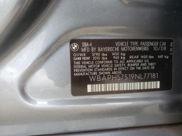 Photo 10 from auction – 2009 BMW 328 I SULE with VIN WBAPH57519NL77181