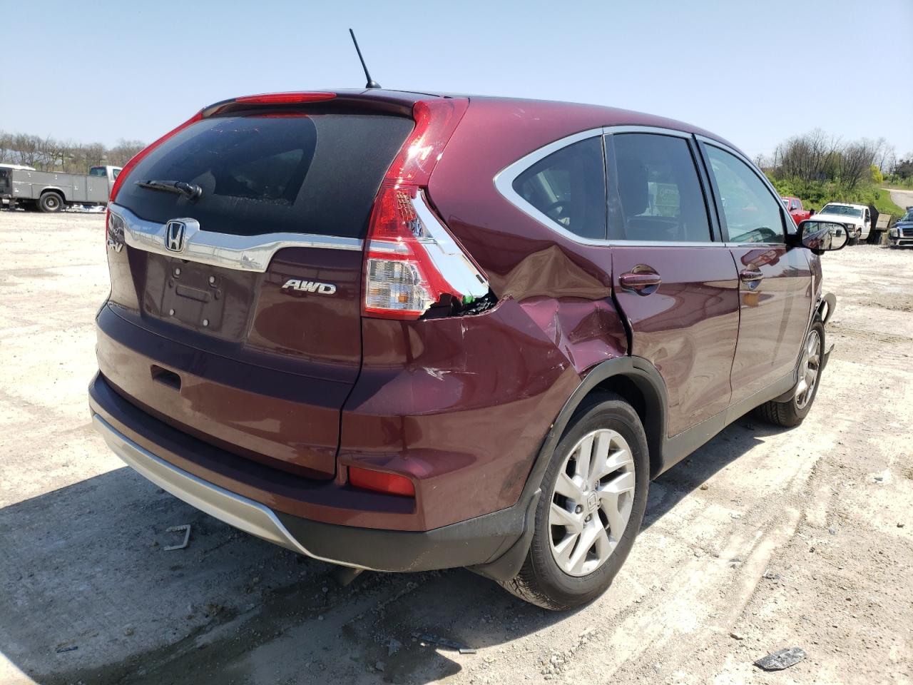Photo 4 from auction – 2016 HONDA CR-V EX with VIN 5J6RM4H5XGL002845
