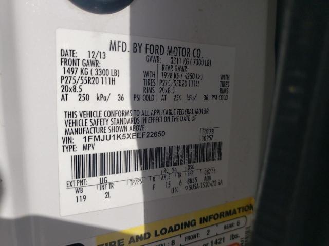 Photo 10 from auction – 2014 FORD EXPEDITION with VIN 1FMJU1K5XEEF22650