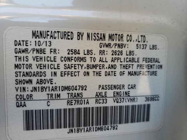 Photo 10 from auction – 2013 INFINITI M37 X with VIN JN1BY1AR1DM604792