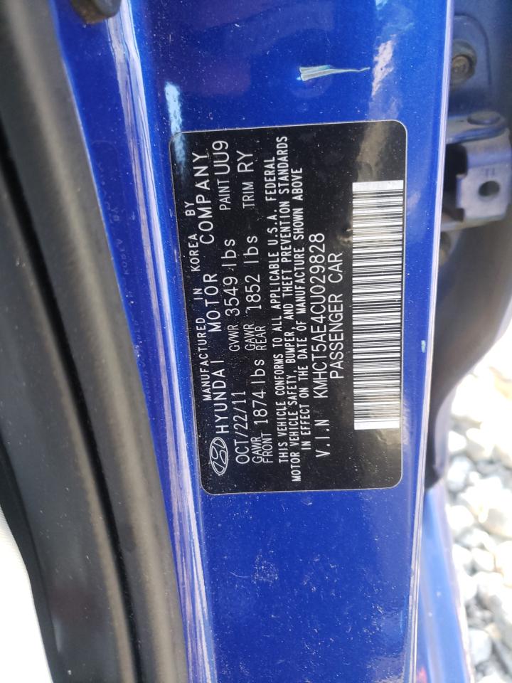 Photo 10 from auction – 2012 HYUNDAI ACCENT GLS with VIN KMHCT5AE4CU029828