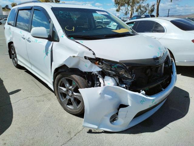 TOYOTA SIENNA SE 2017 with VIN 5TDXZ3DC0HS887201 - Photo from auction