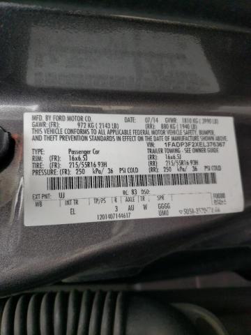 Photo 10 from auction – 2014 FORD FOCUS SE with VIN 1FADP3F2XEL376367