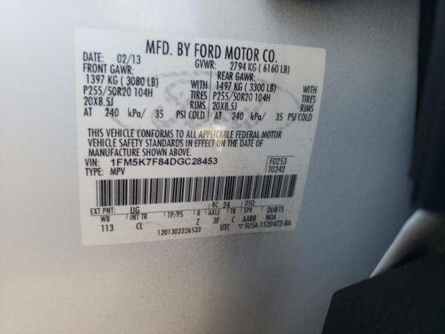 Photo 10 from auction – 2013 FORD EXPLORER L with VIN 1FM5K7F84DGC28453