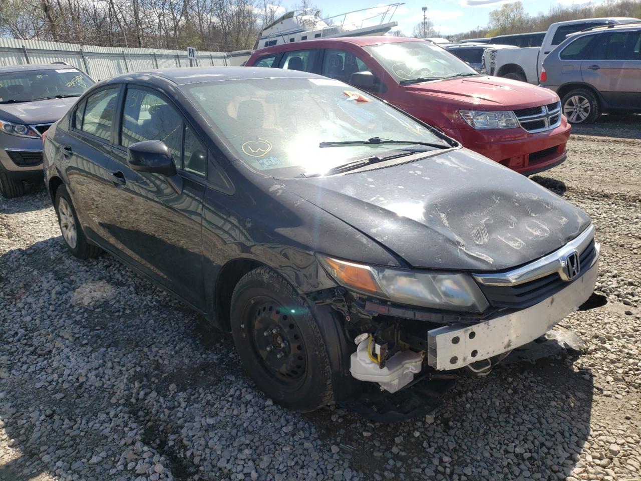 HONDA CIVIC LX 2012 with VIN 2HGFB2F59CH327596 - Photo from auction