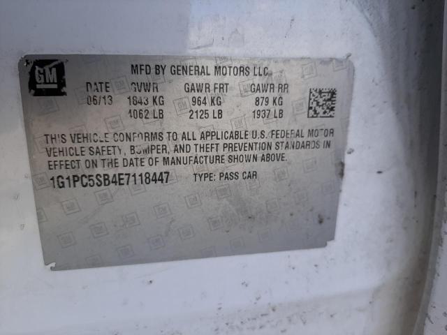 Photo 10 from auction – 2014 CHEVROLET CRUZE LT with VIN 1G1PC5SB4E7118447