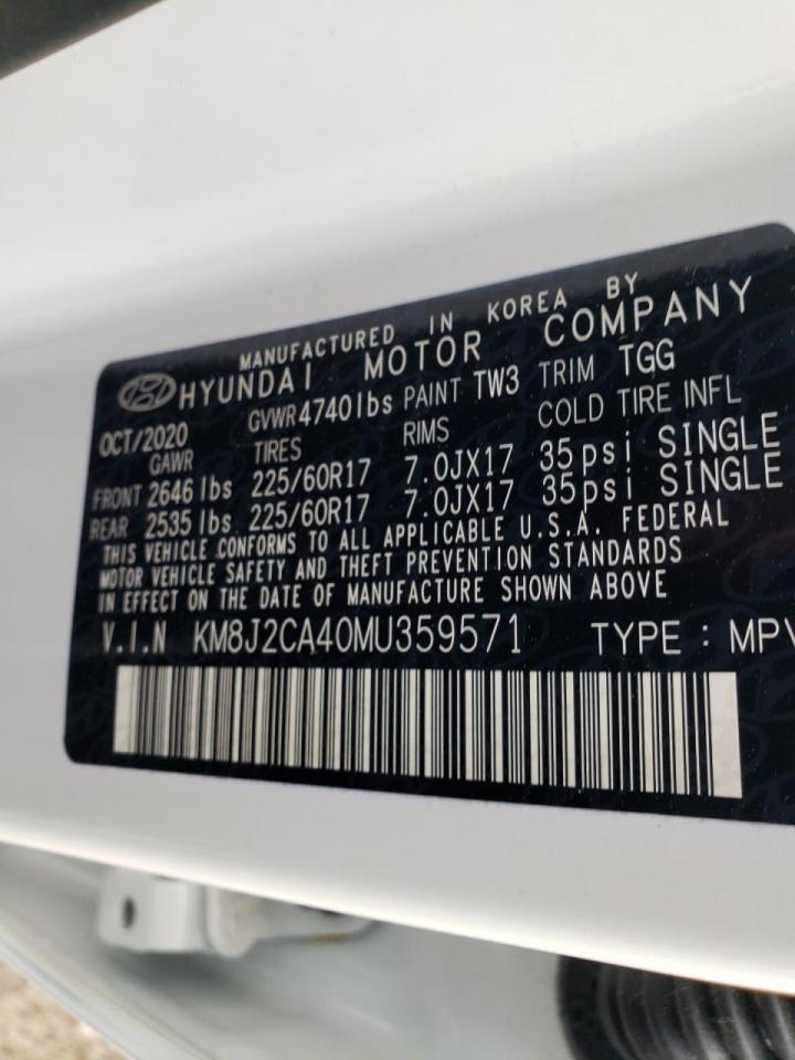 Photo 20 from auction – 2021 HYUNDAI TUCSON SE with VIN KM8J2CA40MU359571