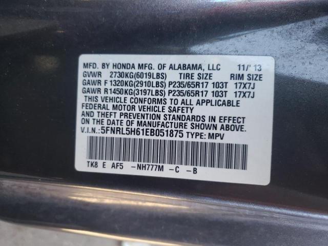 Photo 10 from auction – 2014 HONDA ODYSSEY EX with VIN 5FNRL5H61EB051875