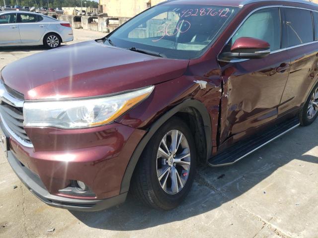 Photo 9 from auction – 2015 TOYOTA HIGHLANDER with VIN 5TDJKRFH5FS096410