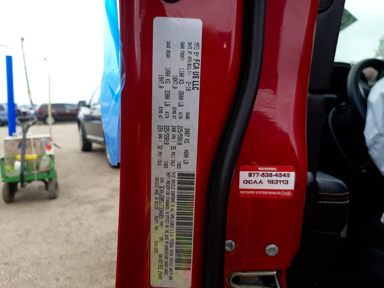 Photo 10 from auction – 2018 JEEP COMPASS LA with VIN 3C4NJDBB3JT334603