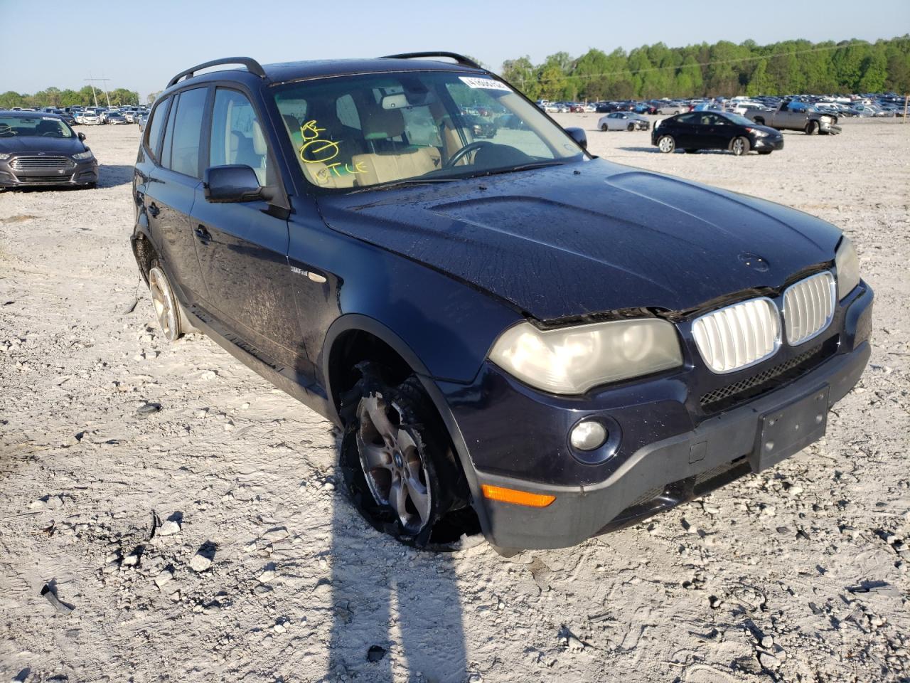 BMW X3 3.0SI 2007 with VIN WBXPC934X7WF25072 - Photo from auction